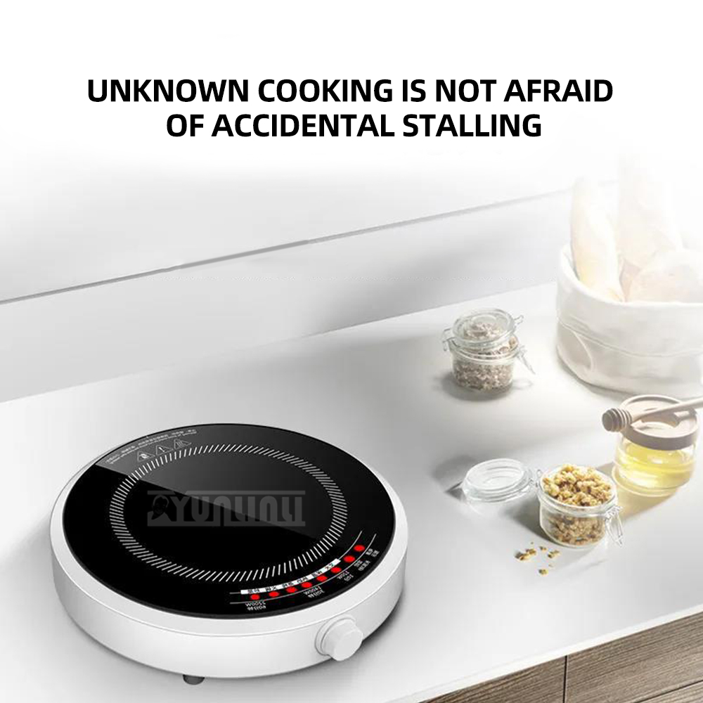 Induction Cooktop Portable - Cuisinière à Induction intelligente ronde ménage