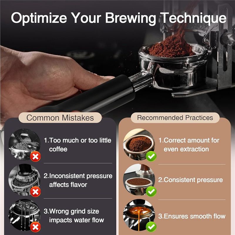 Breville Espresso Barista Express - ABUN Porte-filtre sans fond de 54