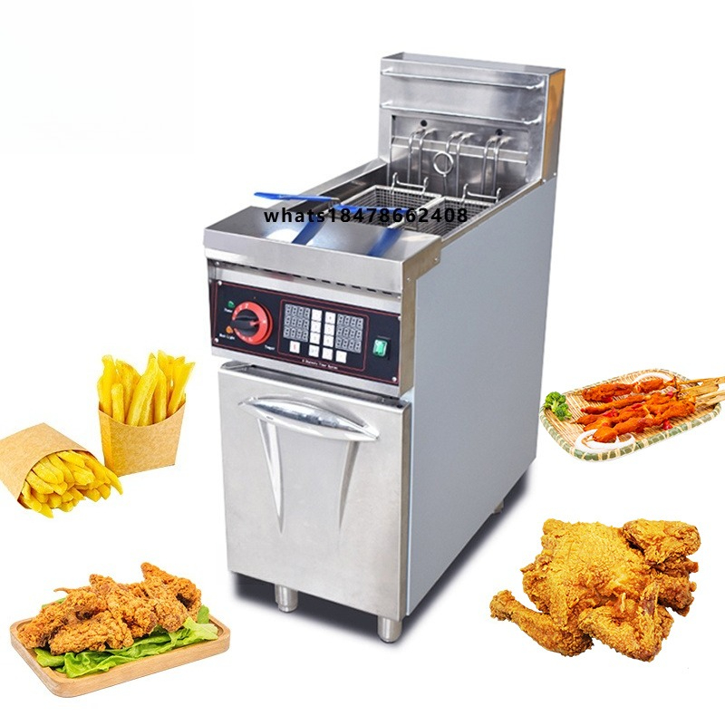 Deep Fryer Stainless - Friteuse professionnelle Chefmax 9000W à double