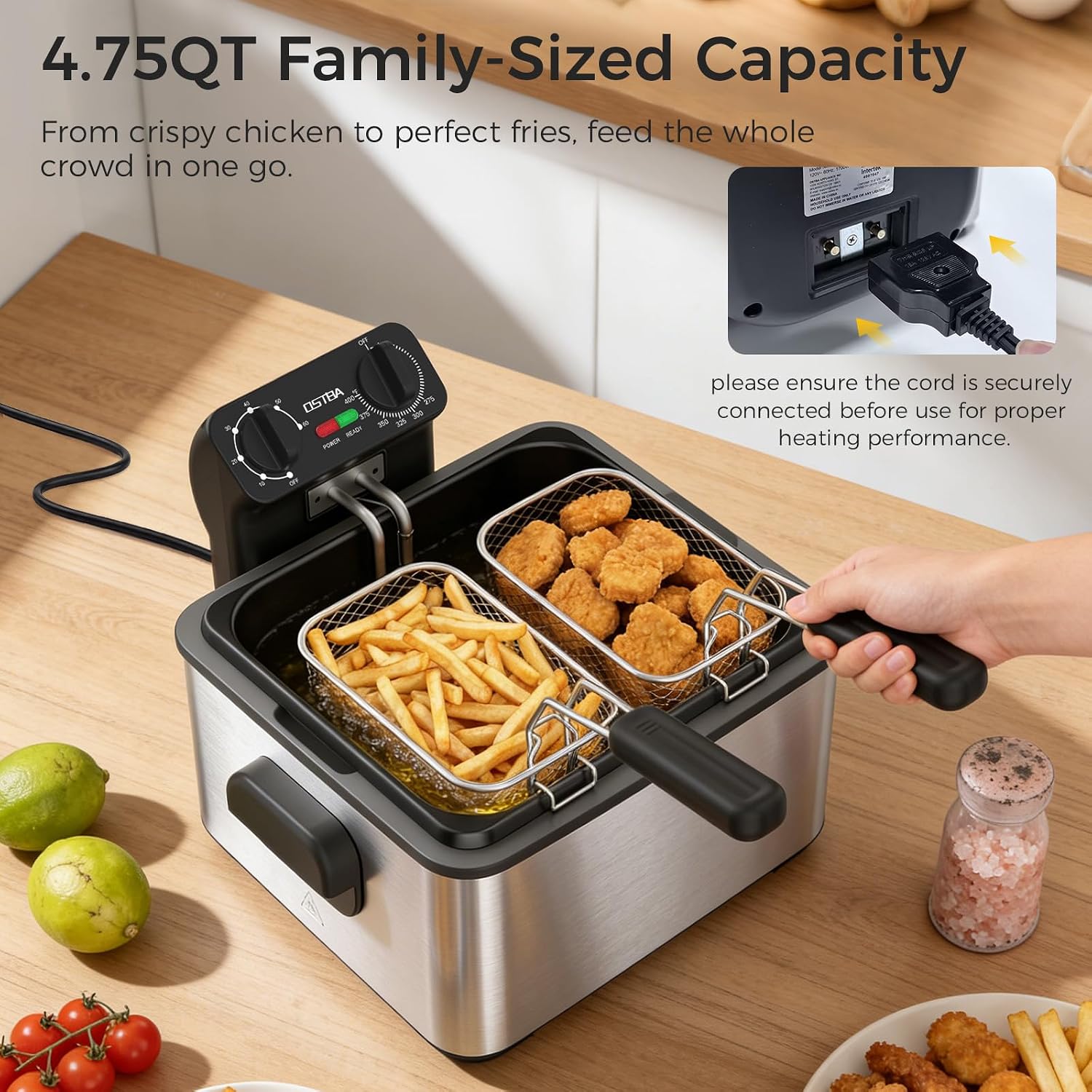 Friteuse électrique avec 3 pan - Deep Fryer Stainless avis et prix