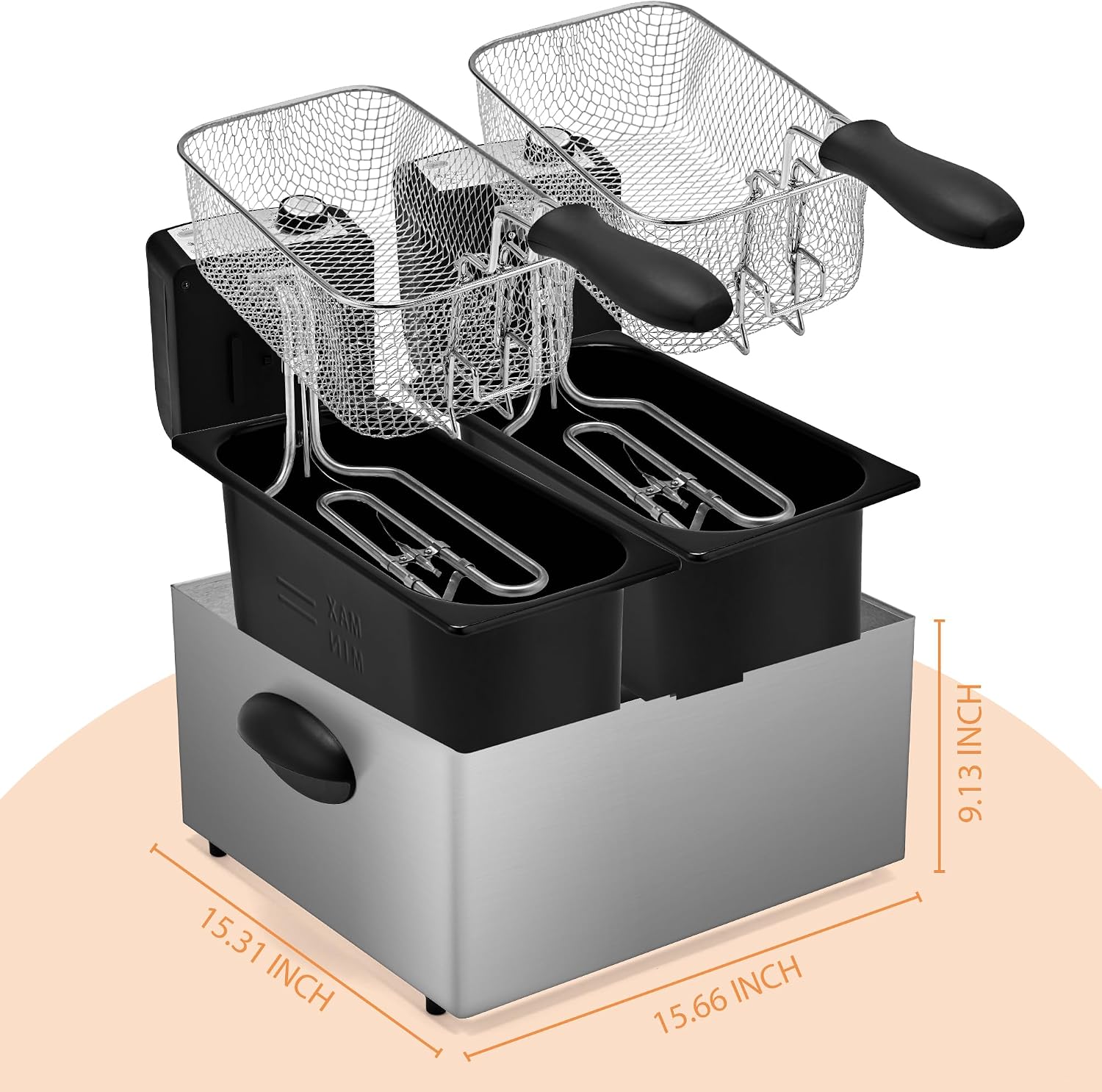 Friteuse électrique à 2 panier - Deep Fryer Stainless avis et prix